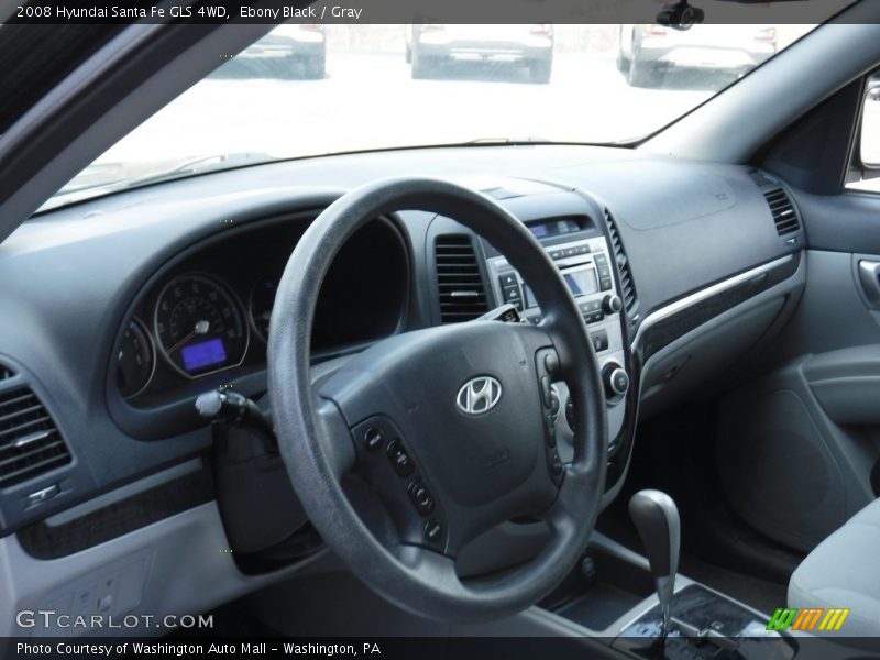 Ebony Black / Gray 2008 Hyundai Santa Fe GLS 4WD