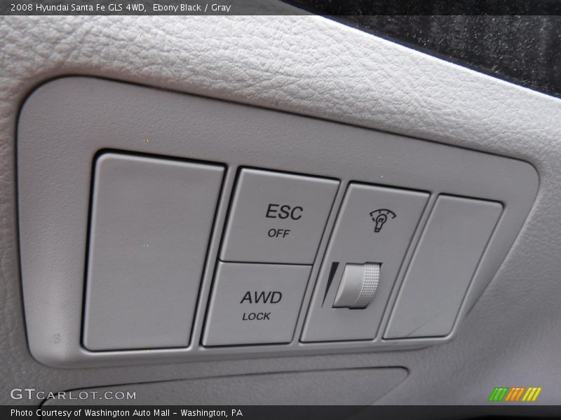 Ebony Black / Gray 2008 Hyundai Santa Fe GLS 4WD