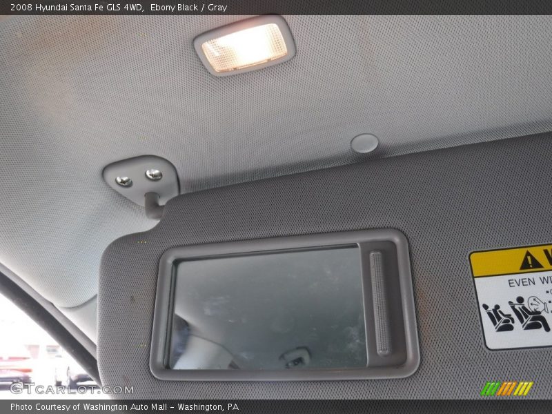 Ebony Black / Gray 2008 Hyundai Santa Fe GLS 4WD