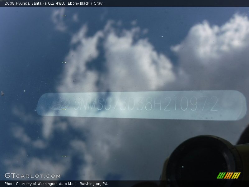 Ebony Black / Gray 2008 Hyundai Santa Fe GLS 4WD