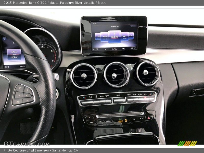 Paladium Silver Metallic / Black 2015 Mercedes-Benz C 300 4Matic