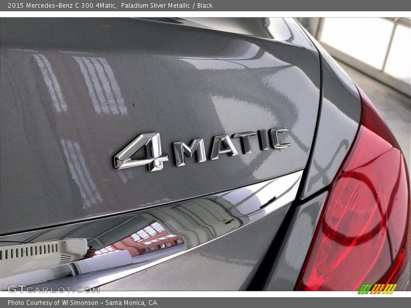 Paladium Silver Metallic / Black 2015 Mercedes-Benz C 300 4Matic