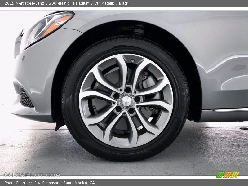 Paladium Silver Metallic / Black 2015 Mercedes-Benz C 300 4Matic