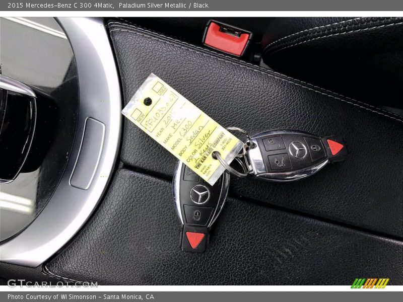 Paladium Silver Metallic / Black 2015 Mercedes-Benz C 300 4Matic