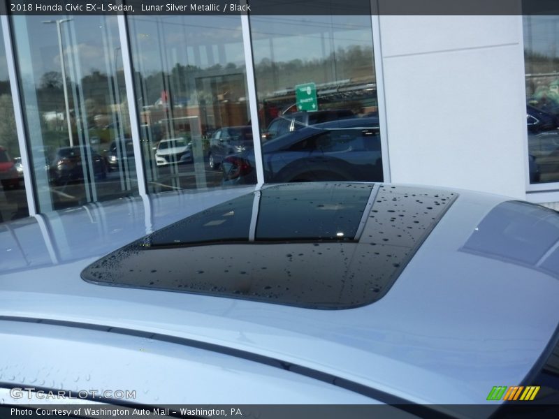 Lunar Silver Metallic / Black 2018 Honda Civic EX-L Sedan