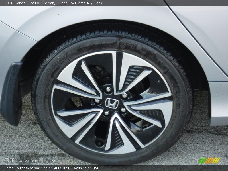 Lunar Silver Metallic / Black 2018 Honda Civic EX-L Sedan