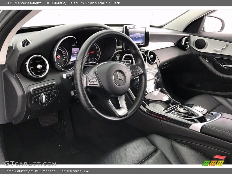 Paladium Silver Metallic / Black 2015 Mercedes-Benz C 300 4Matic