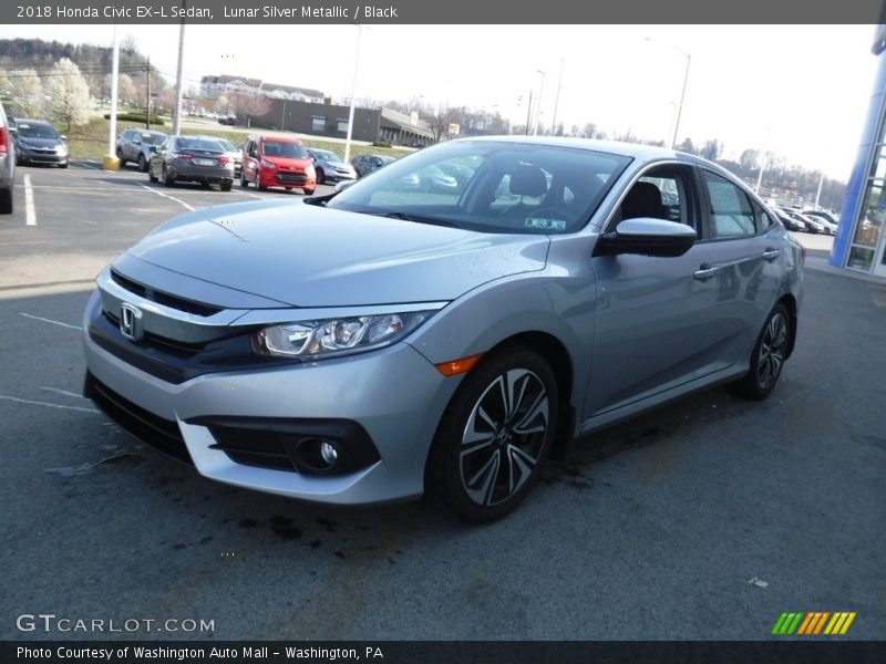 Lunar Silver Metallic / Black 2018 Honda Civic EX-L Sedan