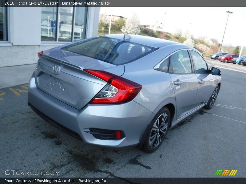 Lunar Silver Metallic / Black 2018 Honda Civic EX-L Sedan