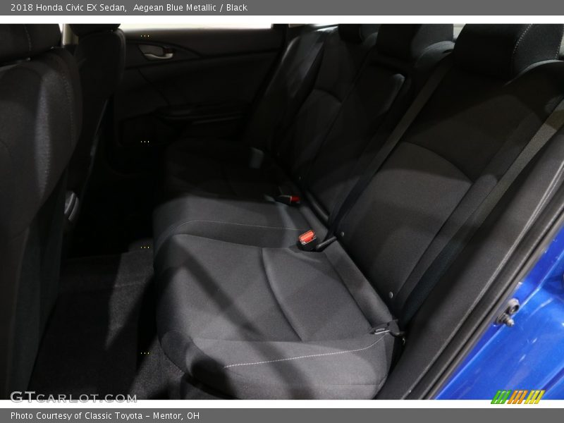 Aegean Blue Metallic / Black 2018 Honda Civic EX Sedan