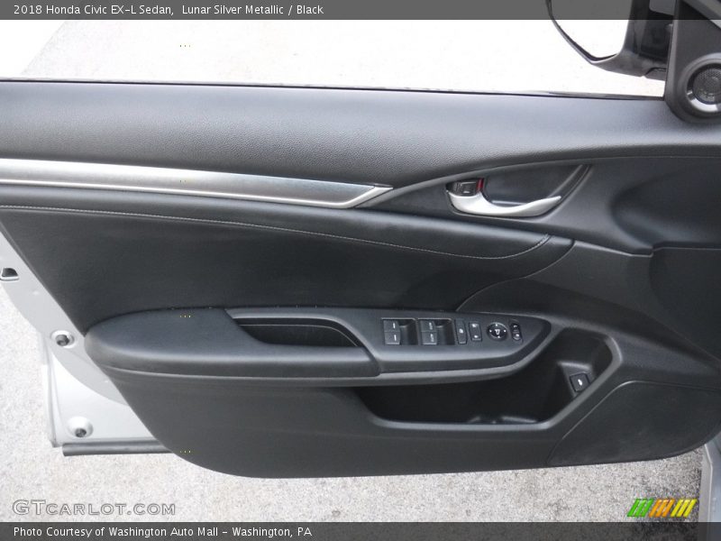 Lunar Silver Metallic / Black 2018 Honda Civic EX-L Sedan