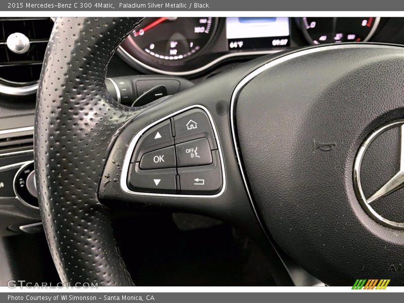 Paladium Silver Metallic / Black 2015 Mercedes-Benz C 300 4Matic