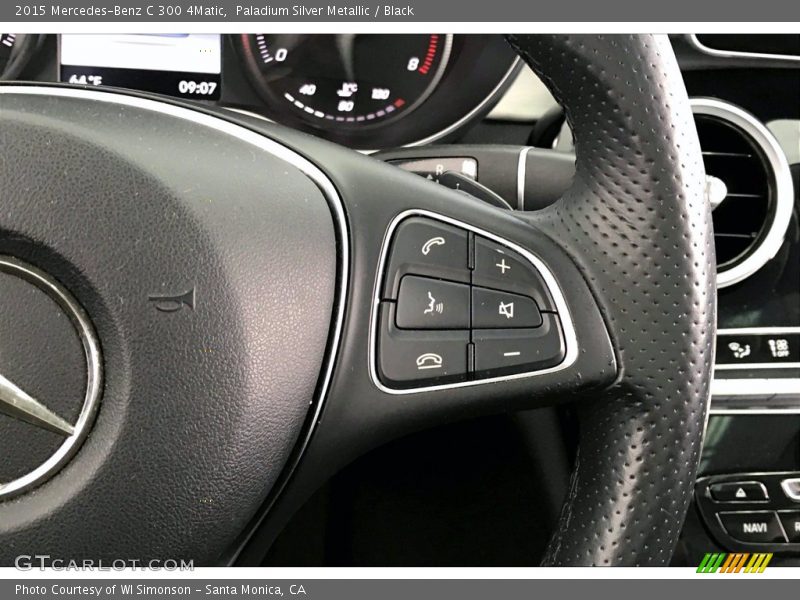 Paladium Silver Metallic / Black 2015 Mercedes-Benz C 300 4Matic