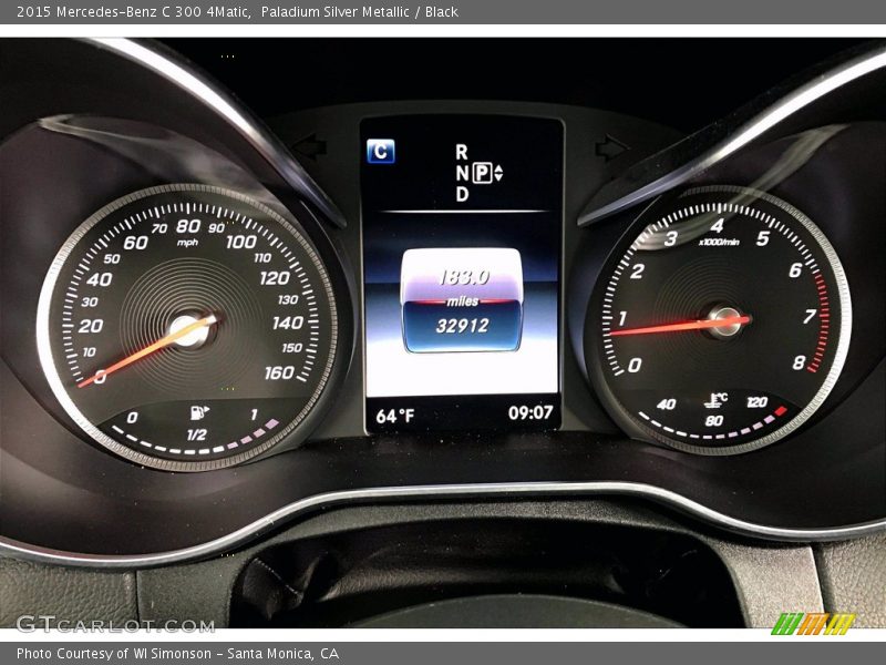 Paladium Silver Metallic / Black 2015 Mercedes-Benz C 300 4Matic
