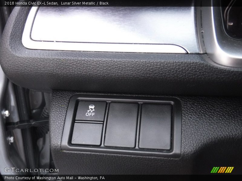 Lunar Silver Metallic / Black 2018 Honda Civic EX-L Sedan