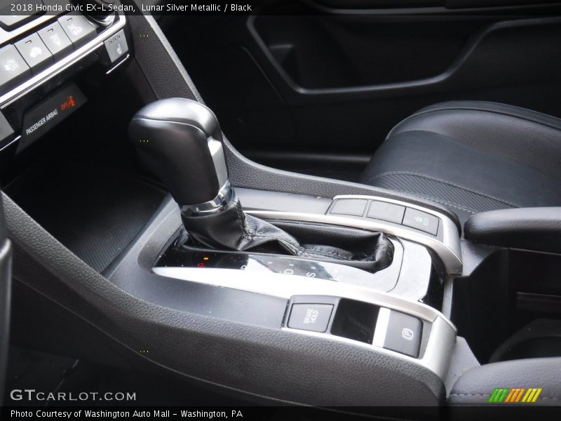 Lunar Silver Metallic / Black 2018 Honda Civic EX-L Sedan