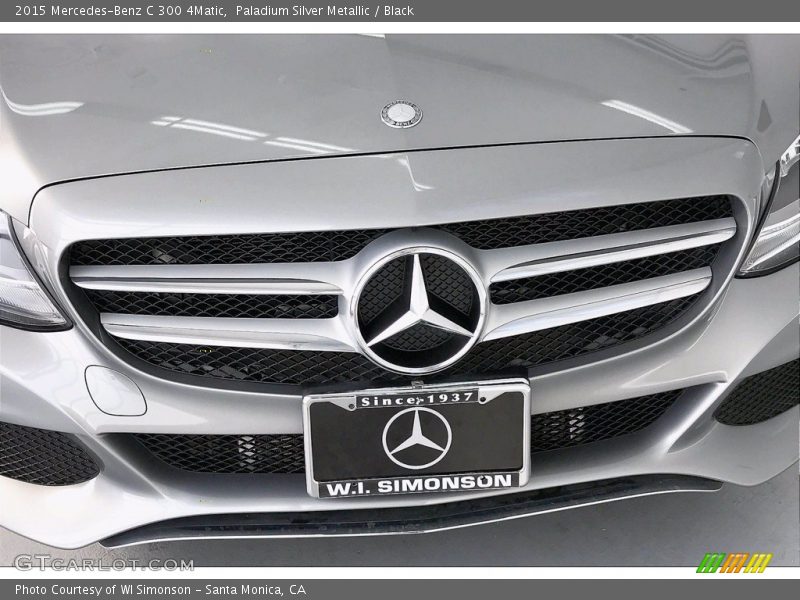 Paladium Silver Metallic / Black 2015 Mercedes-Benz C 300 4Matic