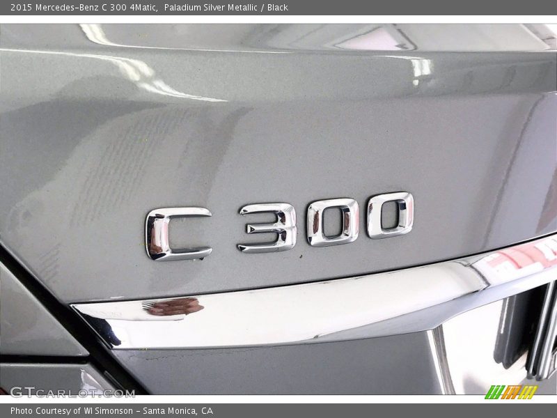 Paladium Silver Metallic / Black 2015 Mercedes-Benz C 300 4Matic