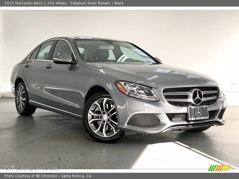 Paladium Silver Metallic / Black 2015 Mercedes-Benz C 300 4Matic