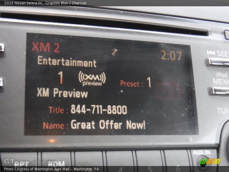 Graphite Blue / Charcoal 2013 Nissan Sentra SV