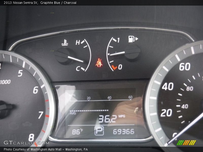 Graphite Blue / Charcoal 2013 Nissan Sentra SV