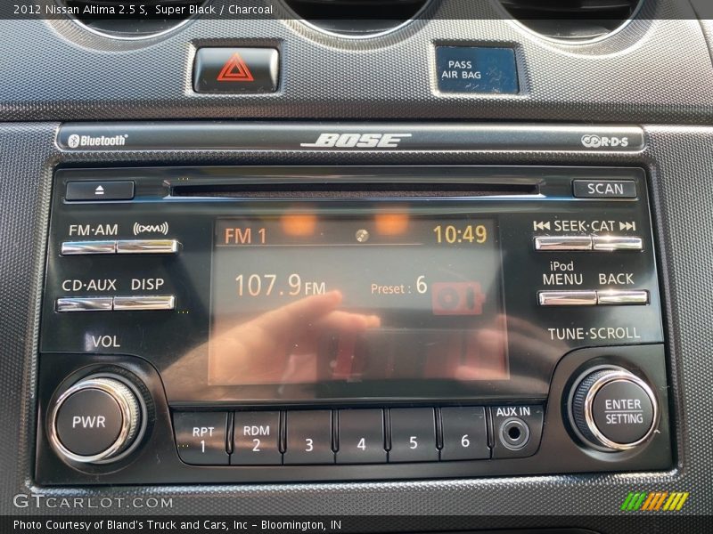 Super Black / Charcoal 2012 Nissan Altima 2.5 S