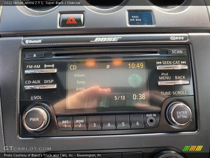 Super Black / Charcoal 2012 Nissan Altima 2.5 S