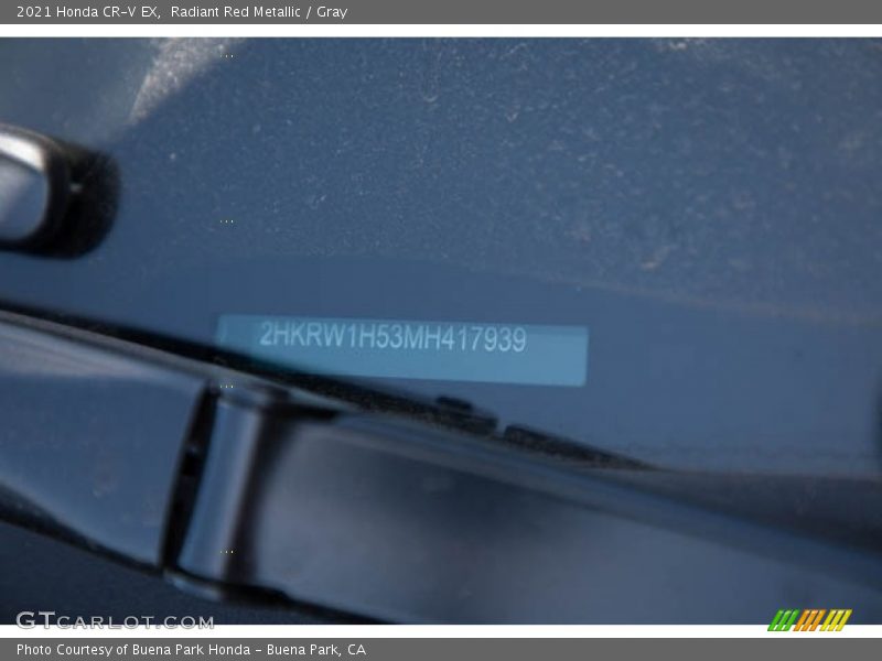 Radiant Red Metallic / Gray 2021 Honda CR-V EX