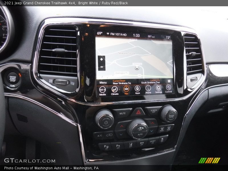 Bright White / Ruby Red/Black 2021 Jeep Grand Cherokee Trailhawk 4x4
