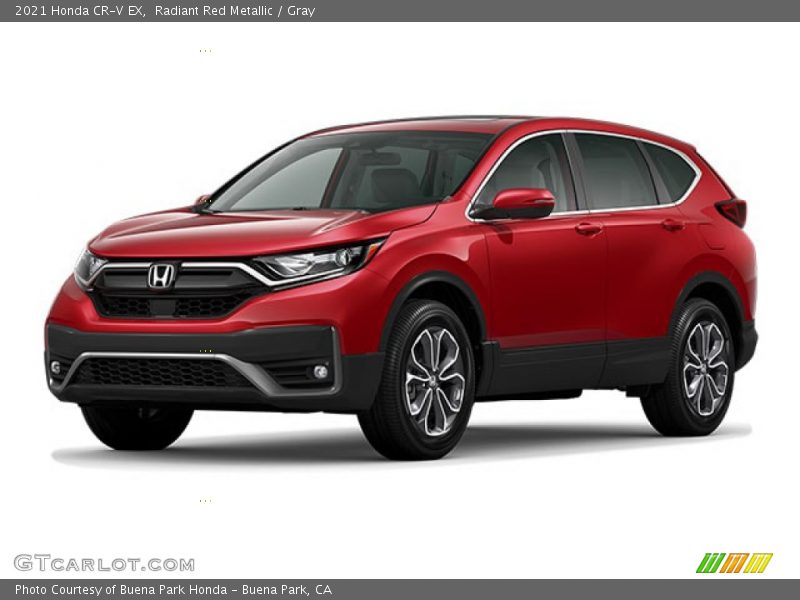 Radiant Red Metallic / Gray 2021 Honda CR-V EX