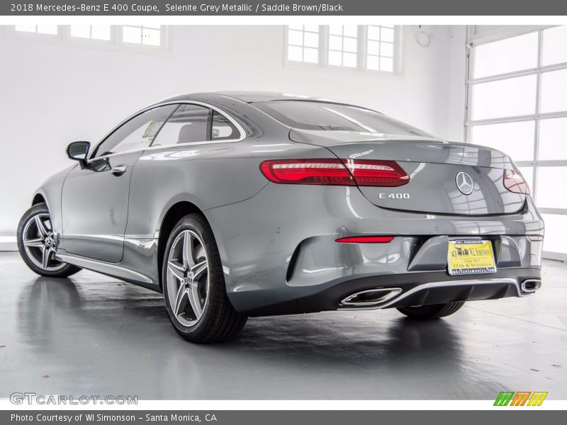 Selenite Grey Metallic / Saddle Brown/Black 2018 Mercedes-Benz E 400 Coupe
