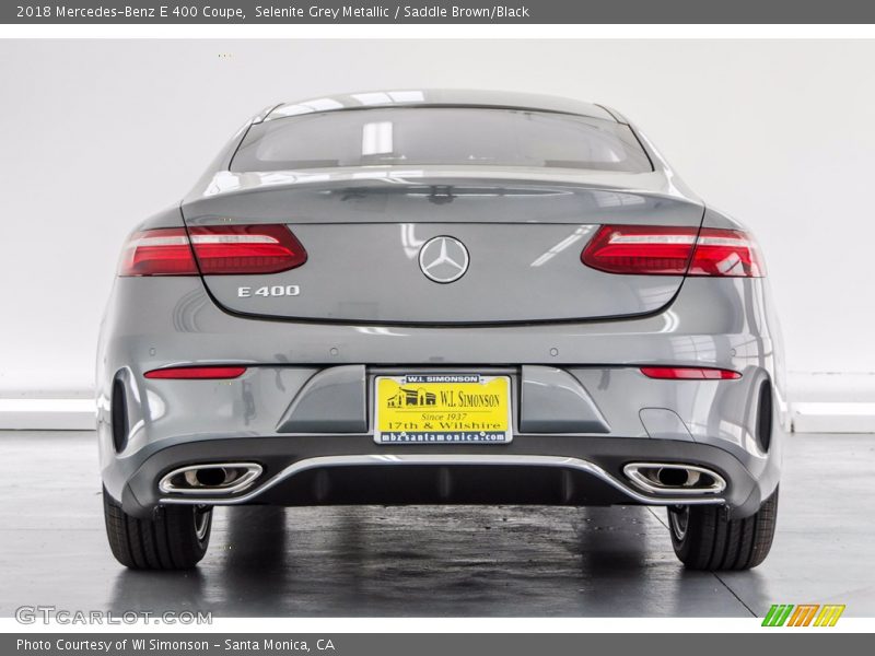 Selenite Grey Metallic / Saddle Brown/Black 2018 Mercedes-Benz E 400 Coupe