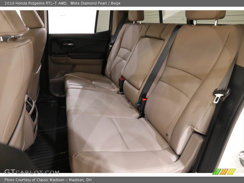 White Diamond Pearl / Beige 2019 Honda Ridgeline RTL-T AWD