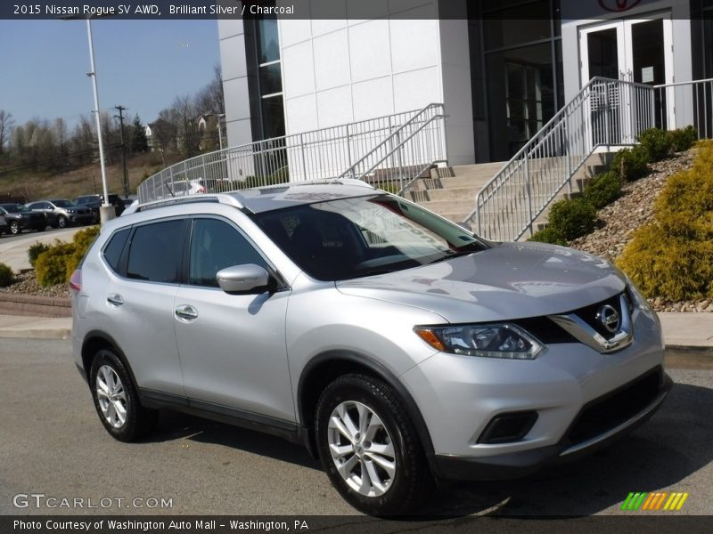 Brilliant Silver / Charcoal 2015 Nissan Rogue SV AWD