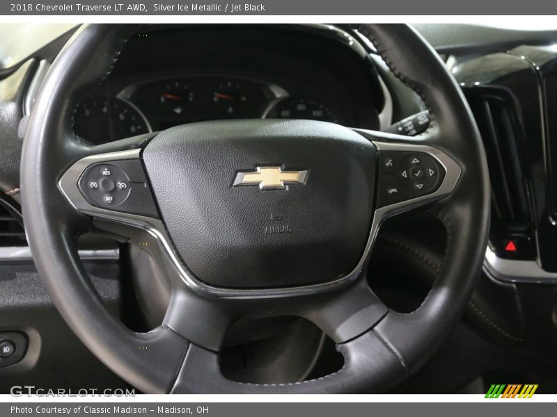 Silver Ice Metallic / Jet Black 2018 Chevrolet Traverse LT AWD