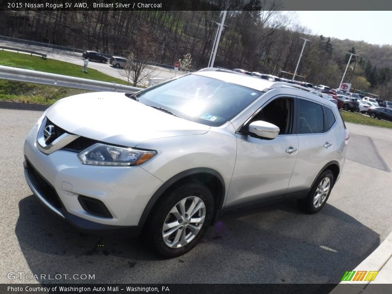 Brilliant Silver / Charcoal 2015 Nissan Rogue SV AWD