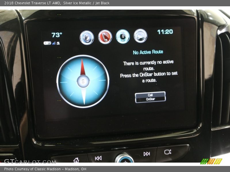 Silver Ice Metallic / Jet Black 2018 Chevrolet Traverse LT AWD