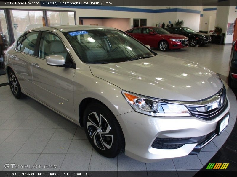 Champagne Frost Pearl / Ivory 2017 Honda Accord LX Sedan