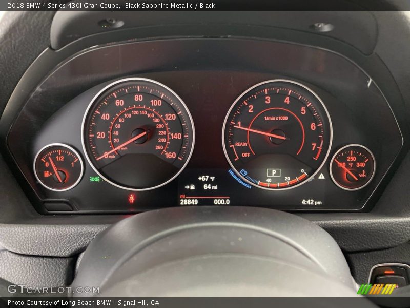 Black Sapphire Metallic / Black 2018 BMW 4 Series 430i Gran Coupe