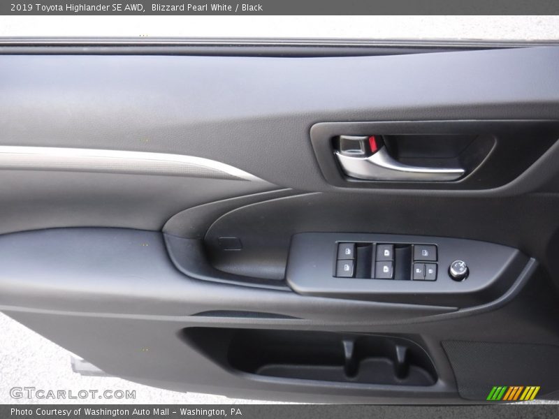 Blizzard Pearl White / Black 2019 Toyota Highlander SE AWD