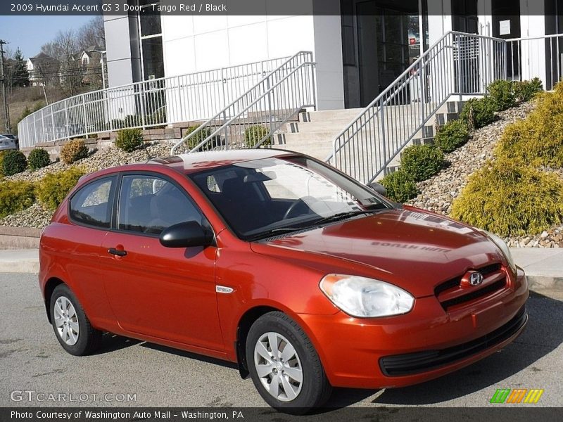 Tango Red / Black 2009 Hyundai Accent GS 3 Door