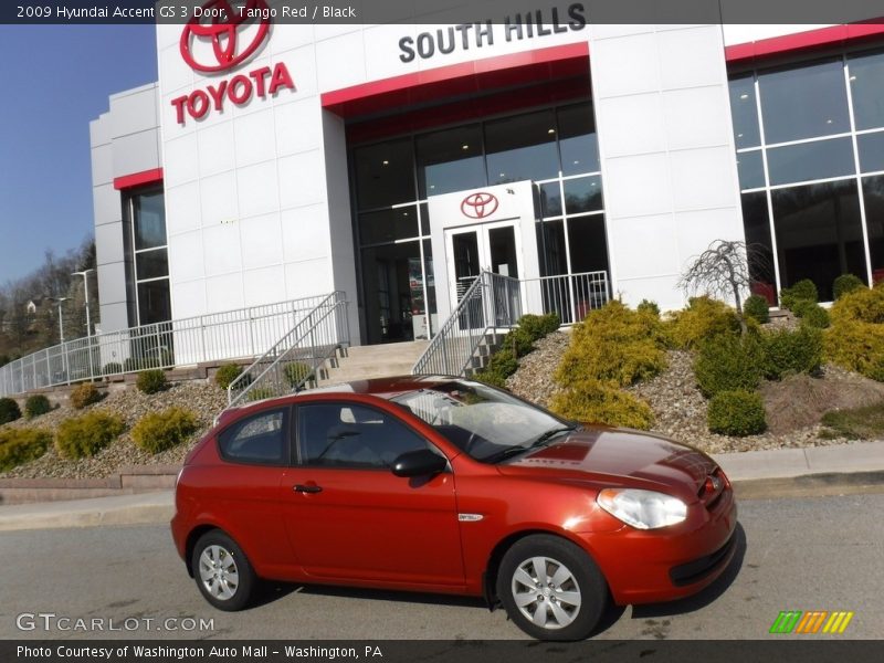 Tango Red / Black 2009 Hyundai Accent GS 3 Door