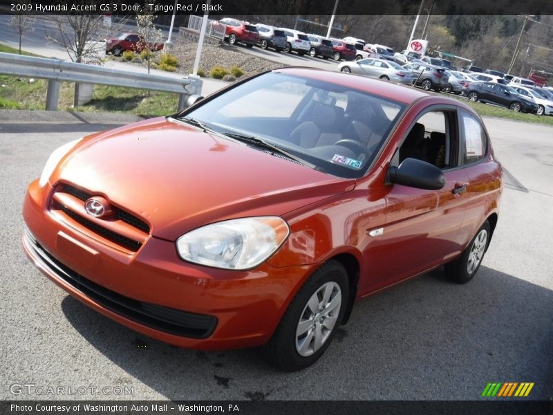 Tango Red / Black 2009 Hyundai Accent GS 3 Door