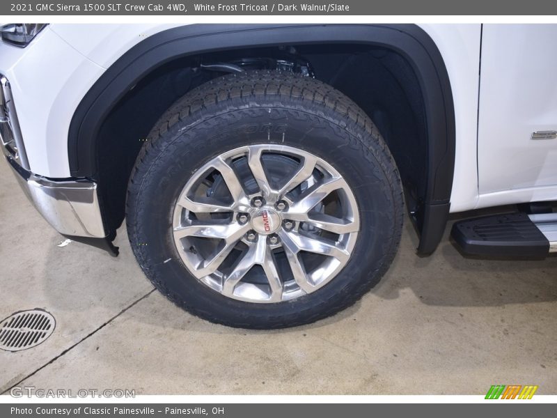 White Frost Tricoat / Dark Walnut/Slate 2021 GMC Sierra 1500 SLT Crew Cab 4WD