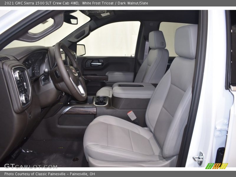 White Frost Tricoat / Dark Walnut/Slate 2021 GMC Sierra 1500 SLT Crew Cab 4WD
