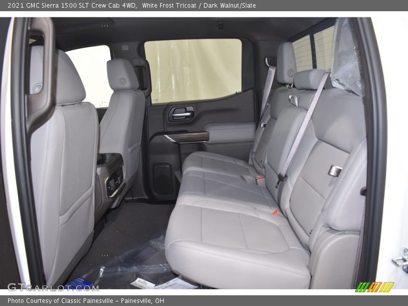 White Frost Tricoat / Dark Walnut/Slate 2021 GMC Sierra 1500 SLT Crew Cab 4WD