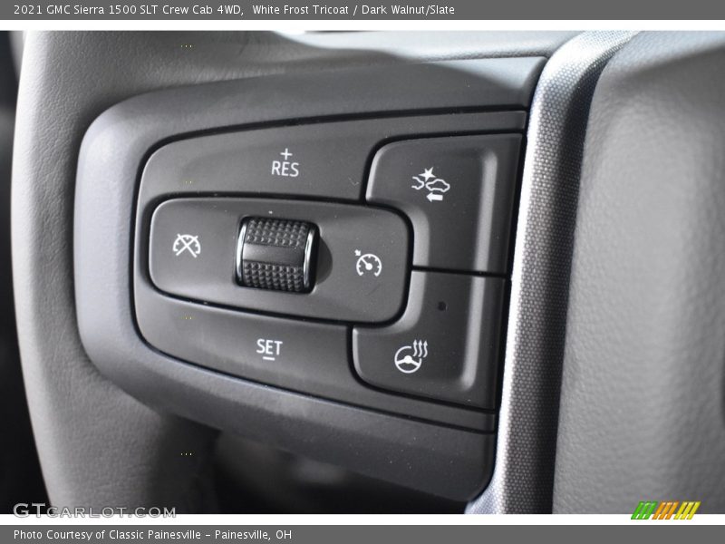 White Frost Tricoat / Dark Walnut/Slate 2021 GMC Sierra 1500 SLT Crew Cab 4WD