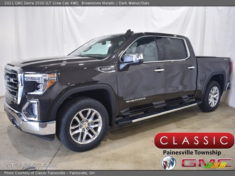 Brownstone Metallic / Dark Walnut/Slate 2021 GMC Sierra 1500 SLT Crew Cab 4WD