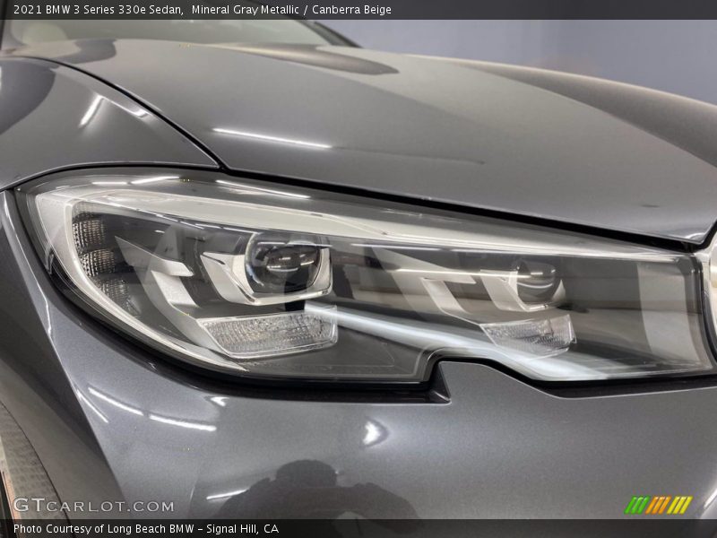 Mineral Gray Metallic / Canberra Beige 2021 BMW 3 Series 330e Sedan
