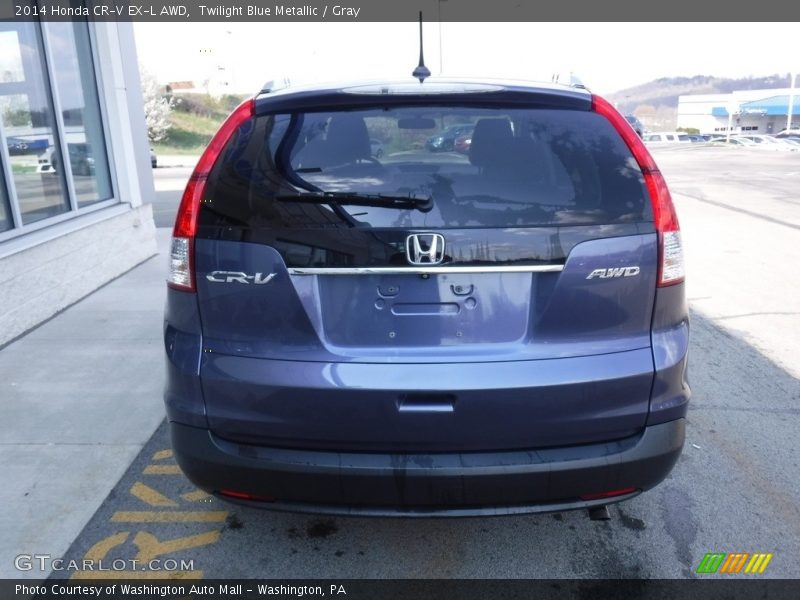 Twilight Blue Metallic / Gray 2014 Honda CR-V EX-L AWD
